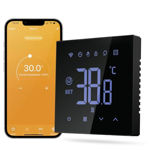 MIUCDA Thermostat Fussbodenheizung Wasser, Tuya WiFi Heizungsthermostat Smart Digital Raumthermostat Kompatibel mit Alexa, Google Home von MIUCDA
