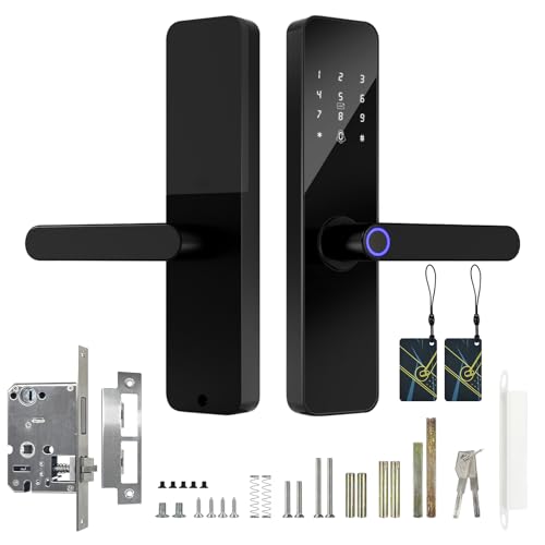 MIUCDA Smart Elektronisches Türschloss mit Fingerabdruckerkennung Passwort APP Remote Unlocking Tuya Smart Lock Türschloss Haustür für Family Hotel von MIUCDA