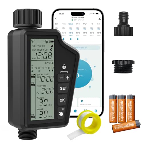MIUCDA Smart Bewässerungscomputer WLAN mit großes LCD-Display Digitaler Automatische Bewässerungssteuerung Garten Wasser Zeitschaltuhr Bewässerungssystem Kompatibel mit Alexa Google Home MIUCDA Smart Bewässerungscomputer WLAN mit großes LCD-Display Digitaler Automatische Bewässerungssteuerung Garten Wasser Zeitschaltuhr Bewässerungssystem Kompatibel mit Alexa Google Home von MIUCDA