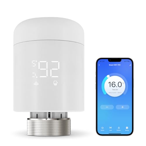 MIUCDA Smart Heizkörperthermostat WiFi Tuya Programmierbarer Energiesparen Digital Heizung Thermostat TRV Kompatibel mit Alexa Google Home MIUCDA Smart Heizkörperthermostat WiFi Tuya Programmierbarer Energiesparen Digital Heizung Thermostat TRV Kompatibel mit Alexa Google Home von MIUCDA