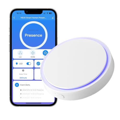 AVATTO Smart Menschlicher Präsenzsensor WiFi, 24GHz mmWave Radar Kabelgebundener Bewegungsmelder, Anwesenheitssensor Kompatibel mit Alexa Google Home Tuya Smart Life | kein Hub erforderlich von MIUCDA