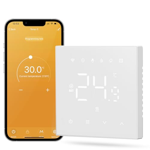 MIUCDA Smart Thermostat WLAN Gas Boiler Raumthermostat Digital Heizungsthermostat Kompatibel mit Alexa, Google Home von MIUCDA