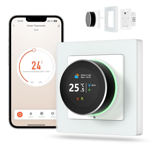 MIUCDA Smart Thermostate Boiler WLAN Heizungsthermostat Raumthermostat WiFi Thermostat Kompatibel mit Alexa, Google Home von MIUCDA