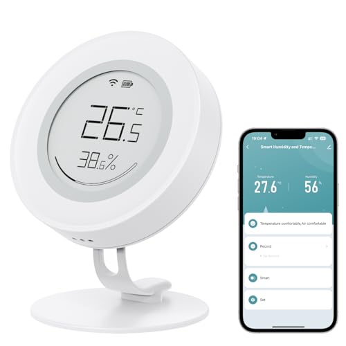 AVATTO Zigbee Smart Temperatur- und Feuchtigkeitssensor Innen, E-Ink-Display, Digitales Thermometer Hygrometer Kompatibel mit Alexa Google Home MQTT Home Assistant | Erfordert Zigbee Hub AVATTO Zigbee Smart Temperatur- und Feuchtigkeitssensor Innen, E-Ink-Display, Digitales Thermometer Hygrometer Kompatibel mit Alexa Google Home MQTT Home Assistant | Erfordert Zigbee Hub von MIUCDA