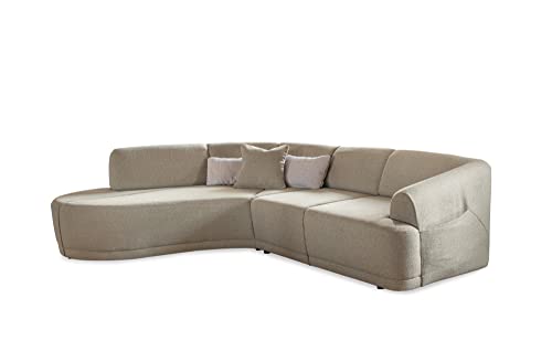 MIUFORM Ecksofa | Bella Siena L-Form | Wohnladschaft Couch Wohnzimmer Gästezimmer (Links ausgerichtet, Beige) von MIUFORM