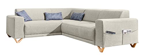 MIUFORM Ecksofa Wohnladschaft | Classy Sophie L MAX | Wohnladschaft Couch L Form (Beige, Links ausgerichtet) von MIUFORM