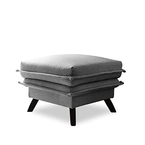 MIUFORM Pouf Hocker Sitzhocker Wohnzimmer ǀ Charming Charlie Sitzpouf ǀ 60x60x45cm (Grau) von MIUFORM