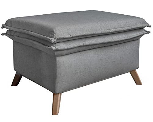 MIUFORM Pouf Hocker Sitzhocker Wohnzimmer ǀ Charming Charlie XL Slim Sitzpouf ǀ 90 x 70 x 51 cm (Grau) von MIUFORM