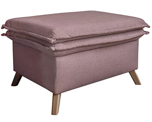 MIUFORM Pouf Hocker Sitzhocker Wohnzimmer ǀ Charming Charlie XL Slim Sitzpouf ǀ 90 x 70 x 51 cm (Puderrosa) von MIUFORM