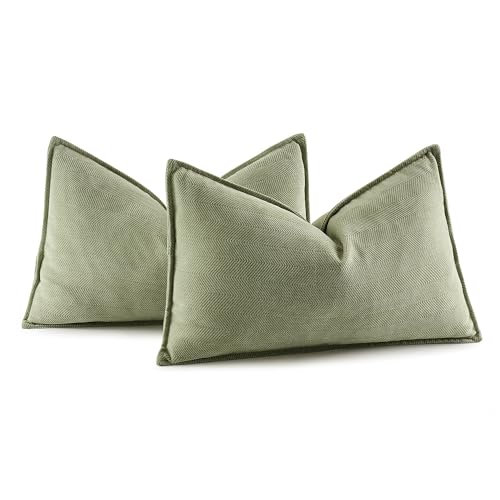 MIULEE 2er Kissenbezug 40x60 Bohnengrün Chenille Kissenbezüge Kissenhülle Sofakissen dekokissen zierkissen Elegantes Design für Couch Sofa Wohnzimmer MIULEE 2er Kissenbezug 40x60 Bohnengrün Chenille Kissenbezüge Kissenhülle Sofakissen dekokissen zierkissen Elegantes Design für Couch Sofa Wohnzimmer von MIULEE