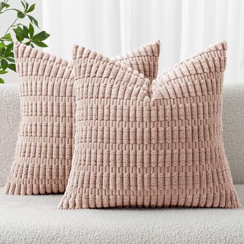 MIULEE 2er Set 45x45 cm Kordsamt Kissenbezüge Moderne Kissenhüllen Dekorative Sofakissen Dekokissen Weicher Zierkissenbezug für Wohnzimmer Sofa Schlafzimmer Boho Dekor Rosa MIULEE 2er Set 45x45 cm Kordsamt Kissenbezüge Moderne Kissenhüllen Dekorative Sofakissen Dekokissen Weicher Zierkissenbezug für Wohnzimmer Sofa Schlafzimmer Boho Dekor Rosa von MIULEE
