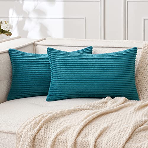 MIULEE 2er Set Kissenbezüge Kord Kissenhülle Dekorative Kissenbezug Sofakissen Couchkissen Dekokissen Zierkissenbezug Deko Kissenhülle mit Verstecktem Reißverschluss 30x50cm 12x20in Blauer See MIULEE 2er Set Kissenbezüge Kord Kissenhülle Dekorative Kissenbezug Sofakissen Couchkissen Dekokissen Zierkissenbezug Deko Kissenhülle mit Verstecktem Reißverschluss 30x50cm 12x20in Blauer See von MIULEE
