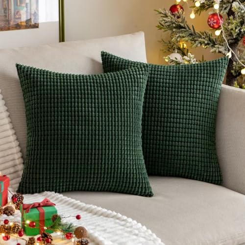 MIULEE 2er Set Kissenbezug Kordsamt Dekokissen Kissenbezüge Sofakissen Dekorativ Zierkissen Couchkissen Kissenhülle Kissen für Wohnzimmer Schlafzimmer 45x45 cm Dunkelgrün MIULEE 2er Set Kissenbezug Kordsamt Dekokissen Kissenbezüge Sofakissen Dekorativ Zierkissen Couchkissen Kissenhülle Kissen für Wohnzimmer Schlafzimmer 45x45 cm Dunkelgrün von MIULEE