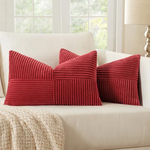 MIULEE 2er Set Kissenbezug 30x50cm Weinrot Kissenhülle Kissenbezüge Sofakissen Dekokissen Boho Couchkissen Kord Dekorative Zierkissenbezug für Sofa MIULEE 2er Set Kissenbezug 30x50cm Weinrot Kissenhülle Kissenbezüge Sofakissen Dekokissen Boho Couchkissen Kord Dekorative Zierkissenbezug für Sofa von MIULEE