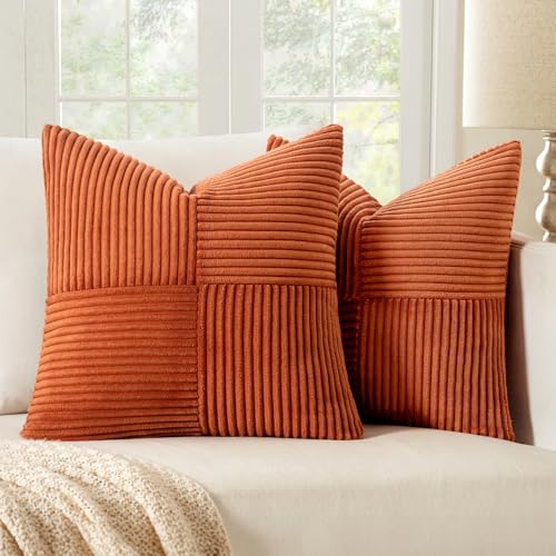 MIULEE 2er Set Kissenbezug 40x40cm Rostrot Kissenhülle Kissenbezüge Sofakissen Dekokissen Boho Couchkissen Kord Dekorative Zierkissenbezug für Sofa MIULEE 2er Set Kissenbezug 40x40cm Rostrot Kissenhülle Kissenbezüge Sofakissen Dekokissen Boho Couchkissen Kord Dekorative Zierkissenbezug für Sofa von MIULEE