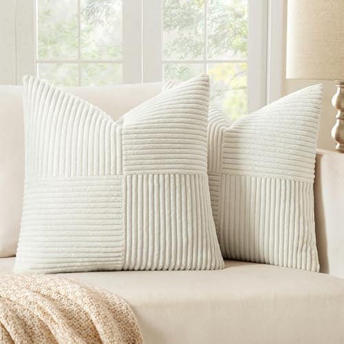 MIULEE 2er Set Kissenbezug 50x50cm Reines Weiß Weihnachten Kissenhülle Kissenbezüge Sofakissen Dekokissen Boho Couchkissen Kord Dekorative Zierkissenbezug für Sofa MIULEE 2er Set Kissenbezug 50x50cm Reines Weiß Weihnachten Kissenhülle Kissenbezüge Sofakissen Dekokissen Boho Couchkissen Kord Dekorative Zierkissenbezug für Sofa von MIULEE