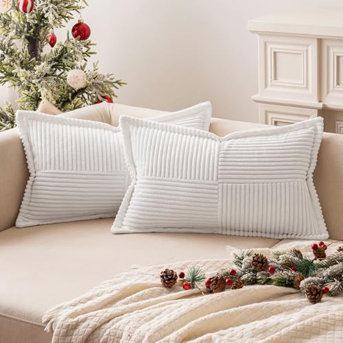 MIULEE 2er Set Kordsamt Weihnachten Kissenbezüge Samtkissen Weich Dekokissen Dekorativ Kissenbezug Modern Kissenhülle Sofakissen Zierkissen Couchkissen für Wohnzimmer Schlafzimmer Weiß 40x60 cm MIULEE 2er Set Kordsamt Weihnachten Kissenbezüge Samtkissen Weich Dekokissen Dekorativ Kissenbezug Modern Kissenhülle Sofakissen Zierkissen Couchkissen für Wohnzimmer Schlafzimmer Weiß 40x60 cm von MIULEE