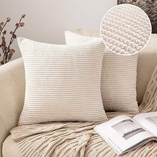 MIULEE 2er Set Kissenbezug Zierkissen Zierkissenbezug Kissenbezüge Kissenhülle Kordsamt Sofakissen Deko Couchkissen Bezug Dekokissen Weich Vintage für Bett Wohnzimmer 45x45 cm Cremeweiß MIULEE 2er Set Kissenbezug Zierkissen Zierkissenbezug Kissenbezüge Kissenhülle Kordsamt Sofakissen Deko Couchkissen Bezug Dekokissen Weich Vintage für Bett Wohnzimmer 45x45 cm Cremeweiß von MIULEE