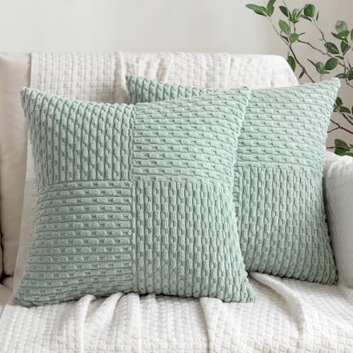 MIULEE 2er Set Kordsamt Kissenbezug Patchwork Dekokissen Boho Dekorative Sofakissen Modern Kissenhülle Sofa Zierkissen Couchkissen für Wohnzimmer Schlafzimmer 50x50 cm Grün MIULEE 2er Set Kordsamt Kissenbezug Patchwork Dekokissen Boho Dekorative Sofakissen Modern Kissenhülle Sofa Zierkissen Couchkissen für Wohnzimmer Schlafzimmer 50x50 cm Grün von MIULEE