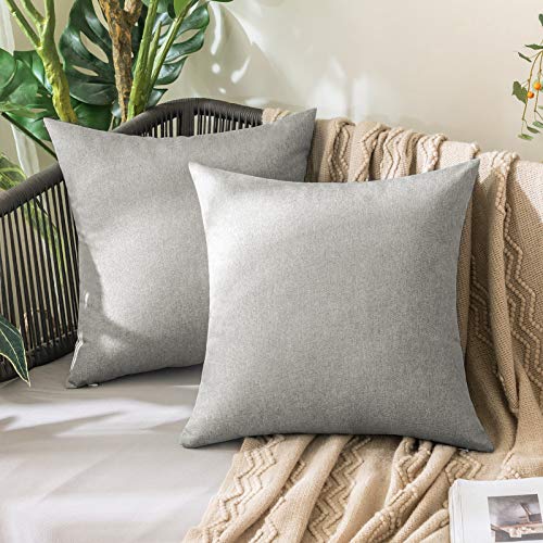 MIULEE 2er Set Wasserdicht Kissenbezug Outdoor Sofakissen Dekokissen Modern Kissenbezüge Dekorativ Kissenhülle Deko aus Polyster Leinen-Optik für Garten Sofa Wohnzimmer Bett 40x40 cm Grau Weiß MIULEE 2er Set Wasserdicht Kissenbezug Outdoor Sofakissen Dekokissen Modern Kissenbezüge Dekorativ Kissenhülle Deko aus Polyster Leinen-Optik für Garten Sofa Wohnzimmer Bett 40x40 cm Grau Weiß von MIULEE