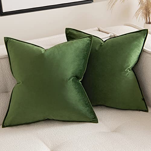MIULEE 2er Set Samt Kissenbezug Flansch Kissenhülle Dekorative Sofakissen Dekokissen Umwickelte Kante Kissenbezüge Zierkissenbezug für Sofa Wohnzimmer Schlafzimmer 45x45 cm Matcha Grün MIULEE 2er Set Samt Kissenbezug Flansch Kissenhülle Dekorative Sofakissen Dekokissen Umwickelte Kante Kissenbezüge Zierkissenbezug für Sofa Wohnzimmer Schlafzimmer 45x45 cm Matcha Grün von MIULEE