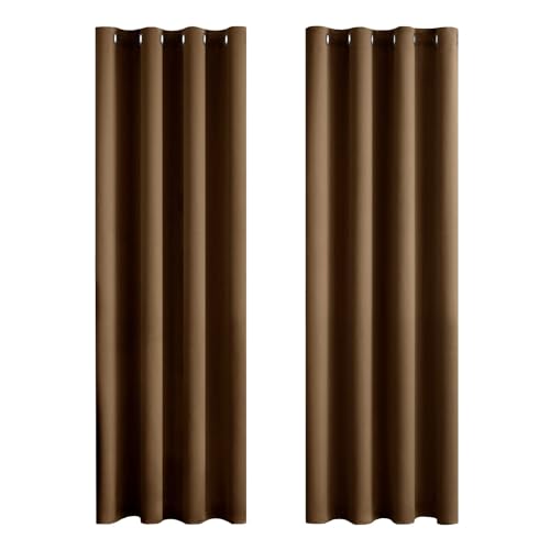 MIULEE Vorhänge Braun Blickdicht mit Ösen, Schöner Weicher Verdunklungsvorhänge zum Verdunkeln von Räumen, 2er Set Gardinen Abdunkelnd Schlafzimmer Wohnzimmer Thermovorhang Kälteschutz 140X245 cm MIULEE Vorhänge Braun Blickdicht mit Ösen, Schöner Weicher Verdunklungsvorhänge zum Verdunkeln von Räumen, 2er Set Gardinen Abdunkelnd Schlafzimmer Wohnzimmer Thermovorhang Kälteschutz 140X245 cm von MIULEE