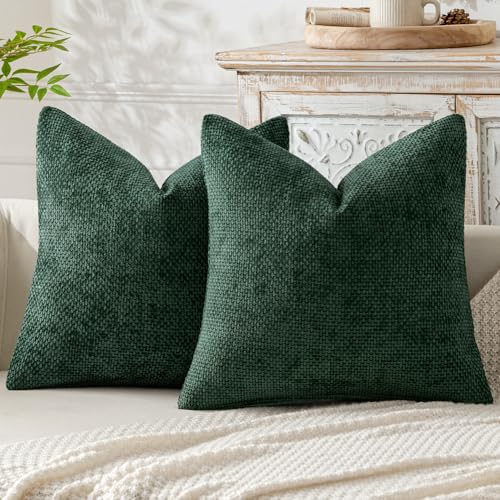 MIULEE 2er Kissenbezug Fransen Chenille Kissenbezüge Kissenhülle Sofakissen dekokissen zierkissen für Couch Sofa Wohnzimmer Dunkelgrün 50X50 cm MIULEE 2er Kissenbezug Fransen Chenille Kissenbezüge Kissenhülle Sofakissen dekokissen zierkissen für Couch Sofa Wohnzimmer Dunkelgrün 50X50 cm von MIULEE