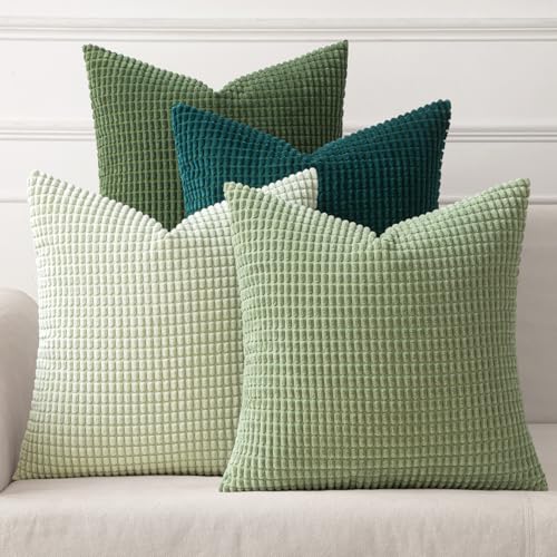 MIULEE Weihnachten 4er Set Kissenbezug Kissen Dekorative Kissenbezüge Kordsamt Sofakissen Dekokissen Couchkissen Deko Bezug für Sofa Couch Wohnzimmer Schlafzimmer Büro 40x40 cm Waldgrün Serie MIULEE Weihnachten 4er Set Kissenbezug Kissen Dekorative Kissenbezüge Kordsamt Sofakissen Dekokissen Couchkissen Deko Bezug für Sofa Couch Wohnzimmer Schlafzimmer Büro 40x40 cm Waldgrün Serie von MIULEE