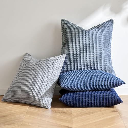 MIULEE 4er Set Kissenbezug Kissen Dekorative Kissenbezüge Kordsamt Sofakissen Dekokissen Kopfkissenbezug Couchkissen Deko Bezug für Sofa Couch Wohnzimmer Schlafzimmer Büro 40x40cm Dunkelblaue Serie MIULEE 4er Set Kissenbezug Kissen Dekorative Kissenbezüge Kordsamt Sofakissen Dekokissen Kopfkissenbezug Couchkissen Deko Bezug für Sofa Couch Wohnzimmer Schlafzimmer Büro 40x40cm Dunkelblaue Serie von MIULEE