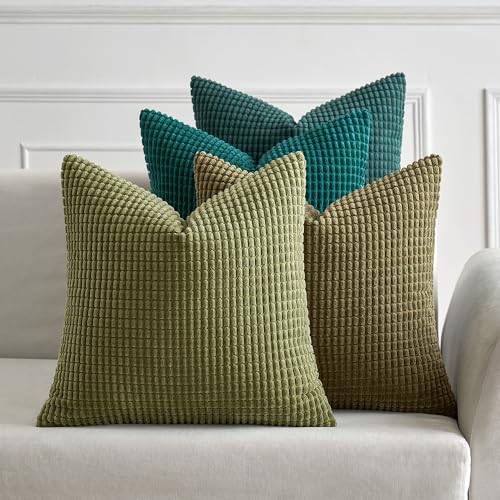 MIULEE 4er Set Kissenbezug Kissen Dekorative Kissenbezüge Kordsamt Sofakissen Dekokissen Kopfkissenbezug Couchkissen Deko Bezug für Sofa Couch Wohnzimmer Schlafzimmer 40x40cm Grüne Serie MIULEE 4er Set Kissenbezug Kissen Dekorative Kissenbezüge Kordsamt Sofakissen Dekokissen Kopfkissenbezug Couchkissen Deko Bezug für Sofa Couch Wohnzimmer Schlafzimmer 40x40cm Grüne Serie von MIULEE