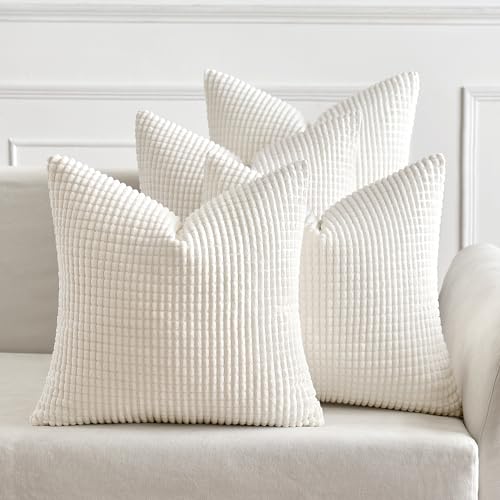 MIULEE Weihnachten 4er Set Kissenbezug Dekorative Kissenbezüge Kordsamt Boho Sofakissen Dekokissen Zierkissen Couchkissen Deko Bezug für Sofa Couch Wohnzimmer Schlafzimmer Büro 50x50 cm Weiß MIULEE Weihnachten 4er Set Kissenbezug Dekorative Kissenbezüge Kordsamt Boho Sofakissen Dekokissen Zierkissen Couchkissen Deko Bezug für Sofa Couch Wohnzimmer Schlafzimmer Büro 50x50 cm Weiß von MIULEE