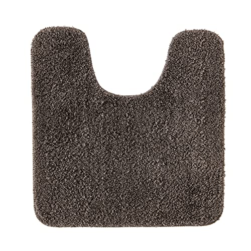 MIULEE Badematte WC Vorleger Badteppich Fußmatte Flur 1 Stück U Förmige Deko Matte Badteppiche Dekoration rutschfest Saugfähig für Wohnzimmer Badezimmer Toilett WC 45x45cm Braun von MIULEE