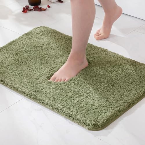 MIULEE Badematte Weiche Badteppich rutschfest Badvorleger Fußmatte Badzimmermatte Bettvorleger Flauschig Teppich Badezimmerteppich Duschmatte für Bade & Wohnzimmer Schlafzimmer 40x60 cm Olivgrün MIULEE Badematte Weiche Badteppich rutschfest Badvorleger Fußmatte Badzimmermatte Bettvorleger Flauschig Teppich Badezimmerteppich Duschmatte für Bade & Wohnzimmer Schlafzimmer 40x60 cm Olivgrün von MIULEE