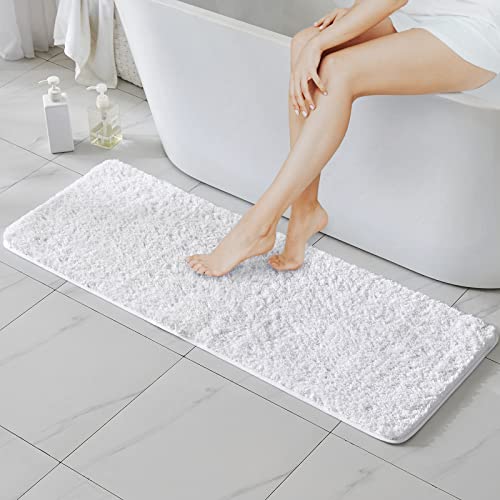 MIULEE Badematte Weiche Badteppich rutschfest Badvorleger Fußmatte Badzimmermatte Bettvorleger Flauschig Teppich Badezimmerteppich Duschmatte für Bade & Wohnzimmer Schlafzimmer 45x120 cm Weiß MIULEE Badematte Weiche Badteppich rutschfest Badvorleger Fußmatte Badzimmermatte Bettvorleger Flauschig Teppich Badezimmerteppich Duschmatte für Bade & Wohnzimmer Schlafzimmer 45x120 cm Weiß von MIULEE