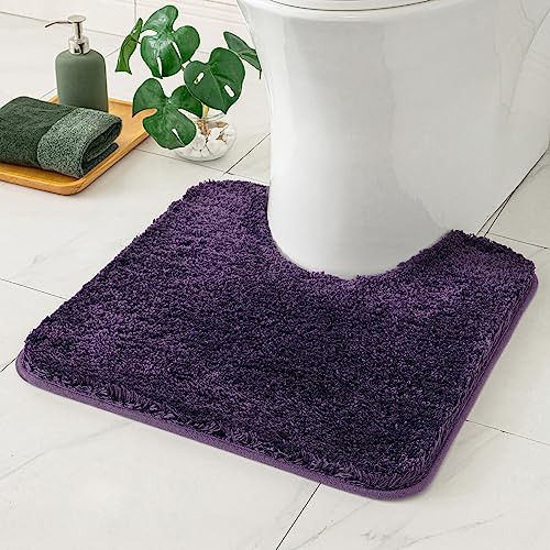 MIULEE Badematte Weiche Badteppich rutschfest Badvorleger Fußmatte Badzimmermatte Bettvorleger Flauschig Teppich Badezimmerteppich Duschmatte für Bade & Wohnzimmer Schlafzimmer 50x60 cm Lila von MIULEE