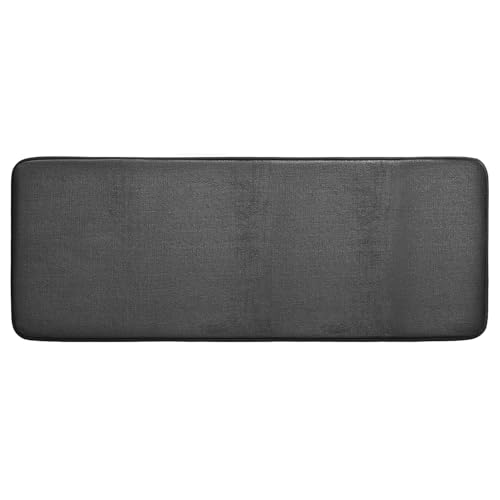 MIULEE Einfarbige Badematte Memoryschaum Badteppich Badezimmerteppich Duschvorleger Teppich Badvorleger Duschmatte Deko Fussmatte rutschfeste Matte für Badezimmer Wohnzimmer 45x120 cm Schwarz von MIULEE