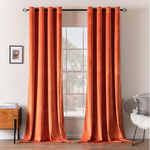 MIULEE Grün Samtvorhang Ösen 2er Set 117X137 cm, Blickdichte Vorhänge Samt Kurz für Deko Schlafzimmer Wohnzimmer, Weich Vorhang Verdunkelung Velvet Curtains, Verdunkelnd Samt Gardinen Blickdicht von MIULEE