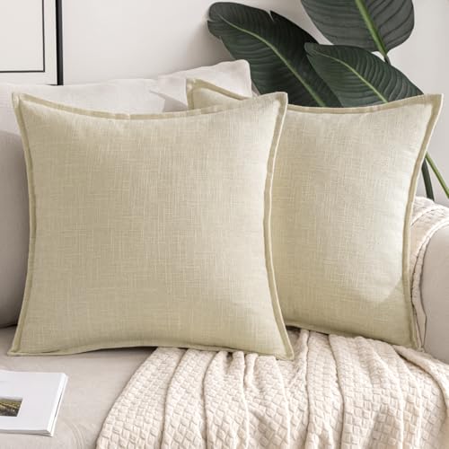 MIULEE Kissenbezug Kissen Dekorative Kissenbezüge Leinen-Optik Kissenhülle Moderne Sofakissen Dekokissen für Sofa Couch Wohnzimmer Schlafzimmer Büro 2er Set 40x40cm Cremeweiß MIULEE Kissenbezug Kissen Dekorative Kissenbezüge Leinen-Optik Kissenhülle Moderne Sofakissen Dekokissen für Sofa Couch Wohnzimmer Schlafzimmer Büro 2er Set 40x40cm Cremeweiß von MIULEE