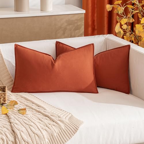 MIULEE Kissenbezug Kissenhülle Dekokissen Leinen Baumwolle Dekorative Kissenbezüge Waschbar Sofakissen mit Verstecktem Reißverschluss für Wohnzimmer Schlafzimmer Sofa 2er Set 30x50 cm Karamell MIULEE Kissenbezug Kissenhülle Dekokissen Leinen Baumwolle Dekorative Kissenbezüge Waschbar Sofakissen mit Verstecktem Reißverschluss für Wohnzimmer Schlafzimmer Sofa 2er Set 30x50 cm Karamell von MIULEE