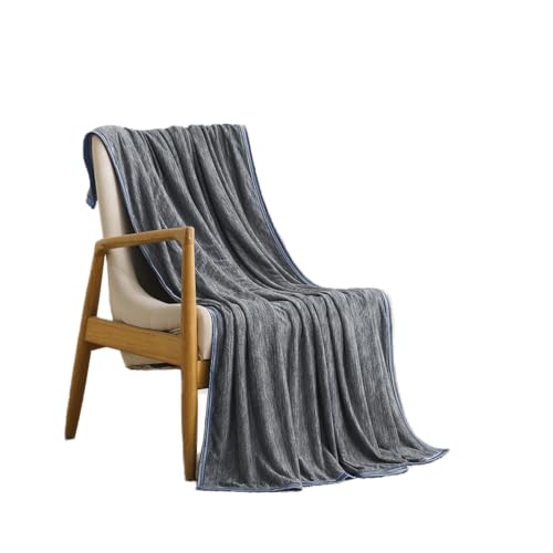 MIULEE Kühldecke Sommerdecke 125x150cm Erwachsene und Kinder 2 in 1 Selbstkühlende Decken mit Arc-Chill Q-MAX>0.4 Kühlfasern Wohndecke Sofadecke Grau von MIULEE