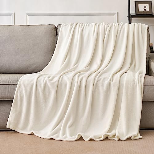 MIULEE Kuscheldecke Flauschig Decke Fleecedecke Wohndecken Couchdecke Flauschig Überwurf Mikrofaser Tagesdecke Sofadecke Blanket Für Bett Sofa Schlafzimmer Büro 130x150 cm Weiß von MIULEE