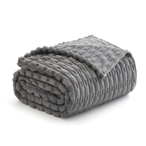 MIULEE Kuscheldecke Flauschig Fleecedecke Decke Tagesdecke Sofadecke Flanell Einfarbig Wohndecken Warm Weich Überwurf Mikrofaser Blanket Für Bett Sofa Schlafzimmer 60x80 Inch 150x200 cm Grau von MIULEE