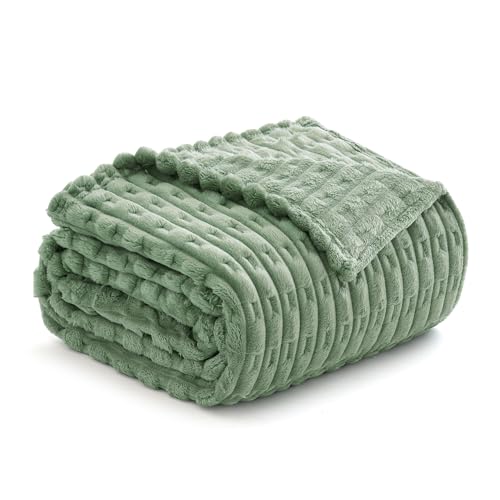MIULEE Kuscheldecke Flauschig Fleecedecke Decke Tagesdecke Sofadecke Flanell Einfarbig Wohndecken Warm Weich Überwurf Mikrofaser Blanket Für Bett Sofa Schlafzimmer 60x80 Inch 150x200 cm Matcha Grün von MIULEE