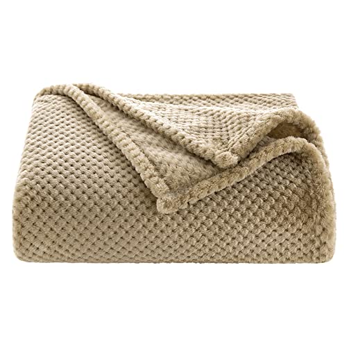 MIULEE Kuscheldecke Granulat Fleecedecke Flanell Decke Weich Flauschig Einfarbig Wohndecken Couchdecke Sofadecke Blanket für Bett Sofa Schlafzimmer Büro, 125x150 cm Khaki von MIULEE