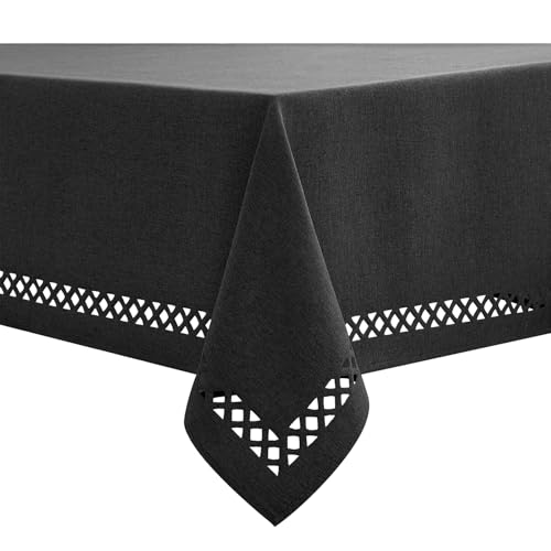 MIULEE Leinen Optik Tischdecke Schwarz Tischdecken 140x1840cm Abwaschbar Lotuseffekt Eckig Rechteckig Tischtuch Polyester Wasserabweisend Tischwäsche Abwischbare Tafeldecke für Party Küche MIULEE Leinen Optik Tischdecke Schwarz Tischdecken 140x1840cm Abwaschbar Lotuseffekt Eckig Rechteckig Tischtuch Polyester Wasserabweisend Tischwäsche Abwischbare Tafeldecke für Party Küche von MIULEE