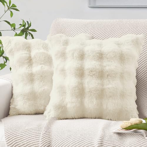 MIULEE Plüsch Kissenbezug 50x50 cm Kissenbezüge Flauschig Kissen Sofakissen Fell Beide Seiten Kurze Wolle Dekokissen Luxus Square Kissenhülle für Sofa für Schlafzimmer Waschbar Deko Cremeweiß 2er Set MIULEE Plüsch Kissenbezug 50x50 cm Kissenbezüge Flauschig Kissen Sofakissen Fell Beide Seiten Kurze Wolle Dekokissen Luxus Square Kissenhülle für Sofa für Schlafzimmer Waschbar Deko Cremeweiß 2er Set von MIULEE