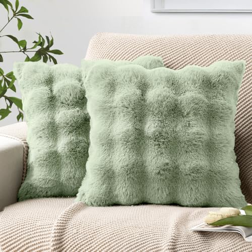 MIULEE Plüsch kissenbezug 45x45 cm Kissenbezüge Flauschig Kissen Sofakissen Fell Beide Seiten Kurze Wolle Dekokissen Luxus Square Kissenhülle für Sofa für Schlafzimmer Waschbar Deko Bohnengrün 2er Set MIULEE Plüsch kissenbezug 45x45 cm Kissenbezüge Flauschig Kissen Sofakissen Fell Beide Seiten Kurze Wolle Dekokissen Luxus Square Kissenhülle für Sofa für Schlafzimmer Waschbar Deko Bohnengrün 2er Set von MIULEE