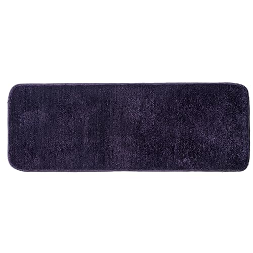 MIULEE Teppich Badematte Badezimmerteppich Bettvorleger rutschfest Badteppich Badvorleger Saugfähige Duschvorleger Waschbar Fussmatte für Wohnzimmer Schlafzimmer Badezimmer 45x120 cm Dunkelpurpur von MIULEE