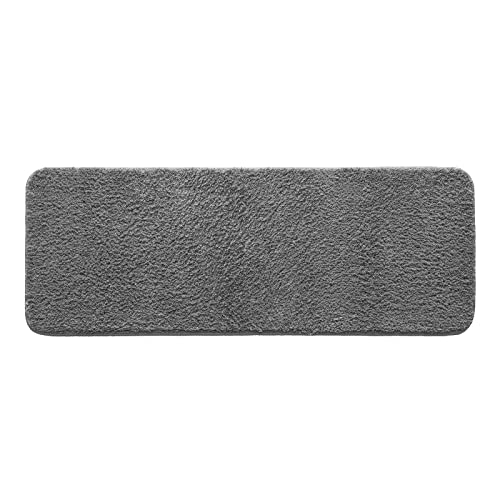 MIULEE Teppich Badematte Badezimmerteppich Bettvorleger rutschfest Badteppich Badvorleger Saugfähige Duschvorleger Waschbar Fussmatte für Wohnzimmer Schlafzimmer Badezimmer 45x120 cm Grau von MIULEE