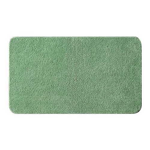 MIULEE Teppich Badematte Badezimmerteppich Bettvorleger rutschfest Badteppich Badvorleger Saugfähige Duschvorleger Waschbar Fussmatte für Wohnzimmer Schlafzimmer Badezimmer 50x80 cm Grün von MIULEE